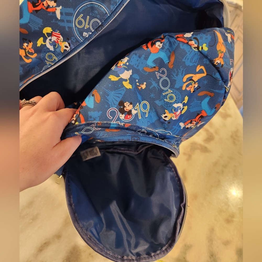 New 2019 Walt Disney World Parks Mickey & The Gang Blue Backpack - Picture 7 of 7
